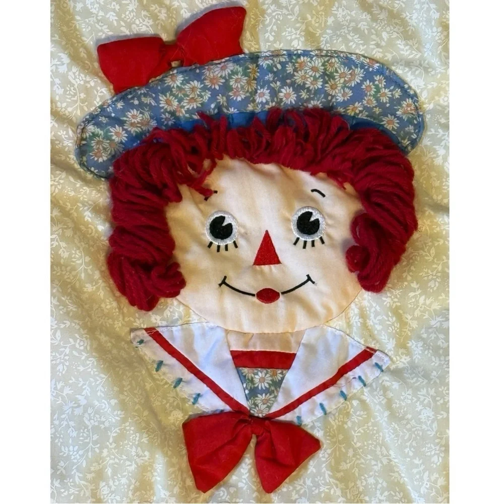 Vintage Raggedy Ann & Andy Quilt Blanket Applause Licensed 80s 90s Collectible
